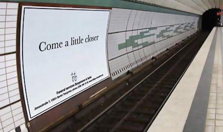 Rude Funeral Company Subway Ad