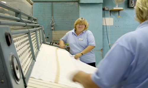 hospital laundry worker