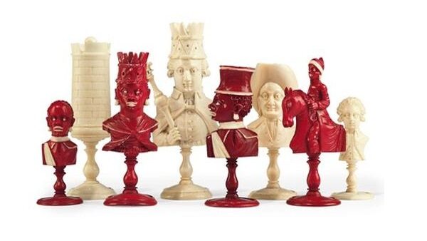 chess set saved from dust bin