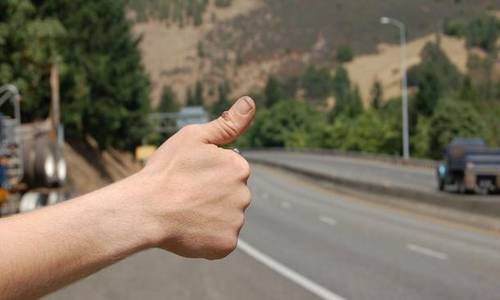 weird road rules about Hitchhikers