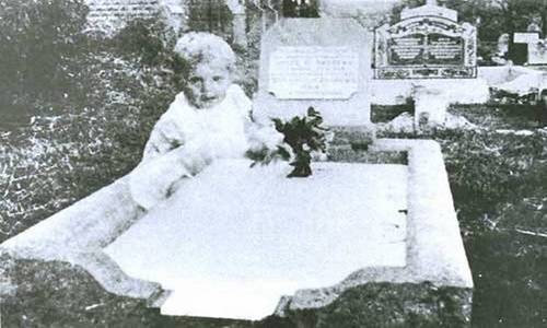 Real Ghost Baby on a Grave