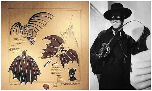 Batman is inspired from Zorro and Leonardo Da Vinci