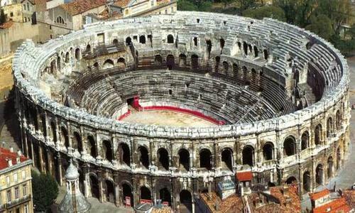 The Amphitheater at Nimes in Rome