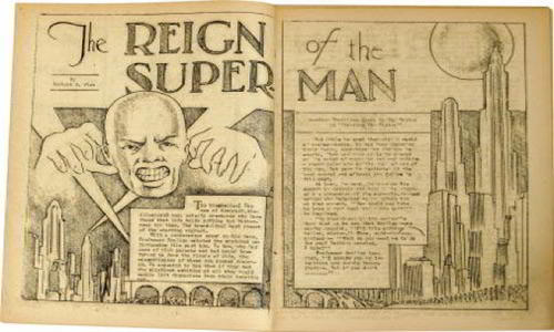 Superman was originally bald megalomania patient
