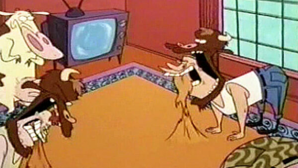 Buffalo Gals Cow and Chicken Controversial Banned Cartoons