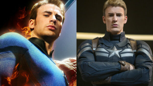 Chris Evans as Human Torch And Captain America