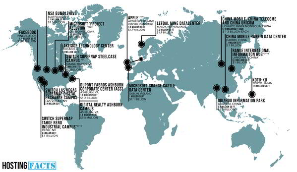 Where Are The Biggest Data Centers In The World Located