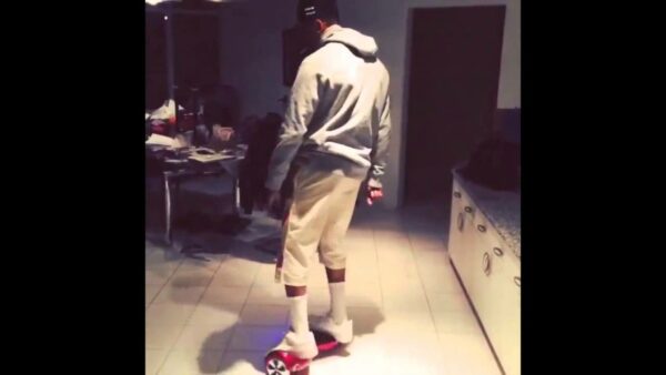 chris brown hoverboard