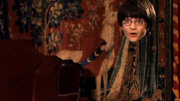 Harry Potter invisiblity cloak scene
